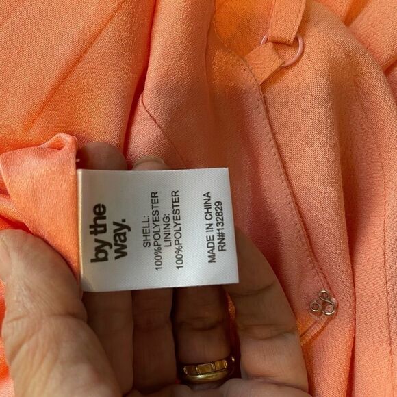 REVOLVE BY THE WAY Open Back Ruffle Coral Dress.Size S - Picture 7 of 8